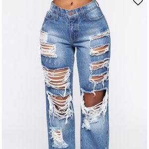 Fashion Nova Distressed Jeans